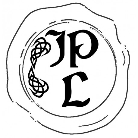 Tampon à cacheter initiale motif Dery, pour initiales, police Morris Roman Tampon à cacheter initiale motif Dery, pour initiales, police Morris Roman