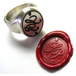 Bague cachet Blason ou motif personnel