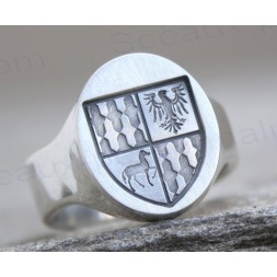 Bague cachet Blason ou motif personnel