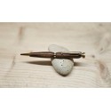 stylo en bois européen d'orme, stylo bille à cacheter la cire