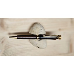 stylo en bois précieux de macassar tourné à la main