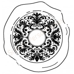 Exemple de décor Rococo pour vos cachets de cire personnalisés !