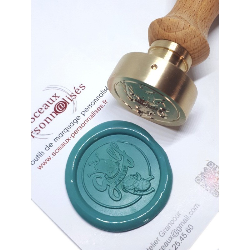 Tampon à Cacheter En Laiton – Sceau Cire Vintage Motif ésotérique Pour Lettre, Invitation, Journal, Rituel Wicca, Scrapbooking – Tête Seule